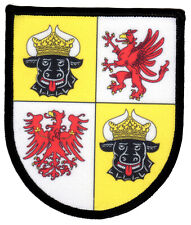 ?? MECKLENBURG-VORPOMMERN WAPPEN"Aufnäher"Patch/Schwerin/Rostock/Stralsund