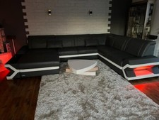 XXL Wohnlandschaft Napoli Büffelleder Premium Bezug