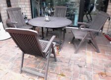 Teakholz Gartenmöbel Set Sitzgruppe Garnitur Massivholz Teak-4 Stühle,1 Tisch