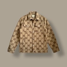 GUCCI CANVAS EXKLUSIVE JACKE MIT GG-LOGO, NEUWERTIG, Gr. L