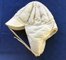 Daunen Baumwoll Ski-Mütze, hochwertig, gesteppt, naturfarben, von Serchio Pool