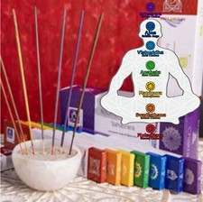 Ayurvedische Räucherstäbchen Holy Smokes Chakra Line 7 Chakren n. Wahl Berk NEU