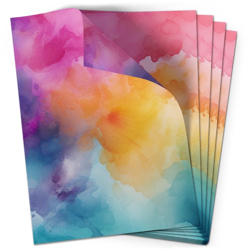 Blatt bastelpapier bunt - blatt, a4