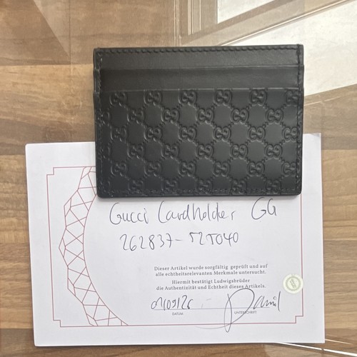 Gucci kartenetui leder schwarz - gucci,
