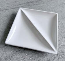 2-geteilter Teller v. ASA selection weiß Porzellan eckig 15x15 Aperitivteller