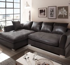 Design Couchgarnitur Anthrazit