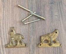 Nostalgie Landhaus Vintage Messing Haken Wandhaken Küche Huhn Henne Ziege