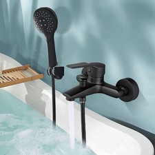Schwarz Badewannenarmatur