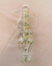 Handbemalte Glas Karaffe mit