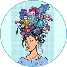 Friseur eßbar Tortenaufleger