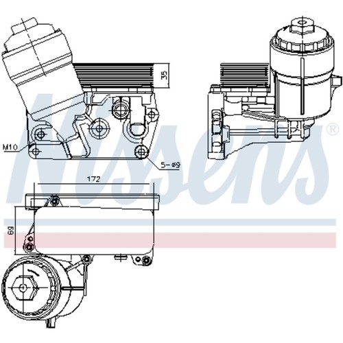 ölkühler nissens 91310 - Ölkühler,