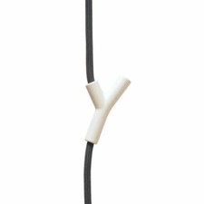 Authentics Wardrope Garderobe, Hänge-Seilgarderobe Seil Grau, 4 Haken Weiß