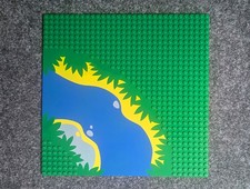 Lego 2359px3 Platte grün mit Fluss 32x32 - Set Islanders 6278 6292 - Piraten