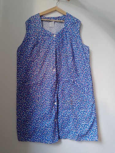 Vintage kittelschürze blau - vintage,