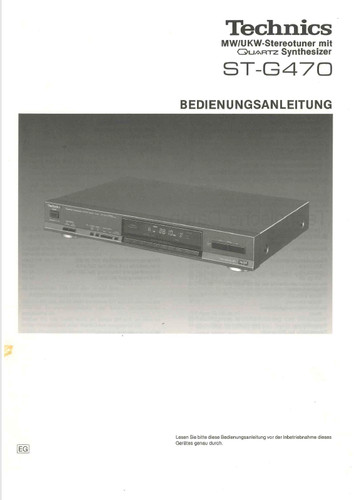 Technics g470 - technics, st-g470