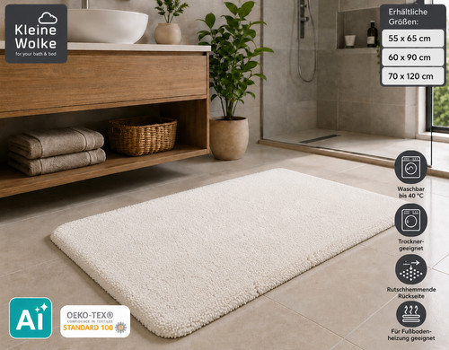 Kleine wolke badteppich trend - badteppich,
