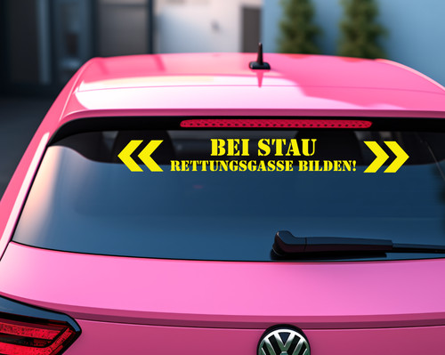 Autoaufkleber bei stau - bei,