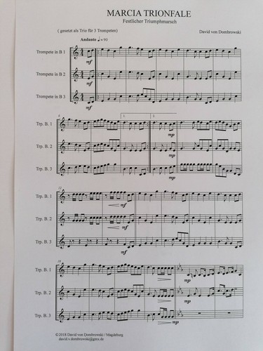 Musiknoten marcia trionfale - :,