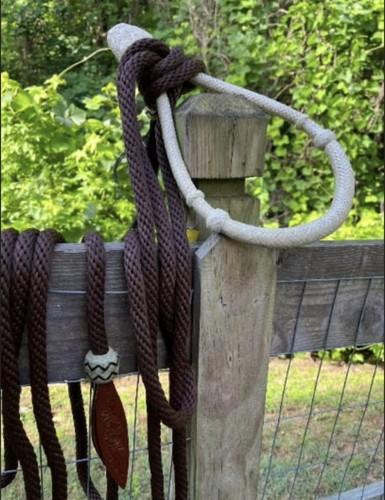 Natural rawhide bosal with - natural,
