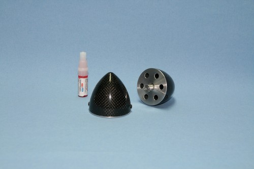 Cfk spinner 50mm schwarz - cfk,