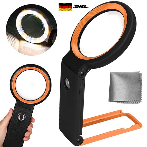 Lupe mit licht und - mit, ständer
