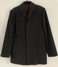 Dehavilland Wollmantel Herren M 40 Brustumfang Dunkelgrau Crombie Style Mantel