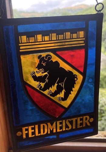 Alte glasmalerei werbung - alte,