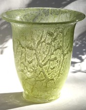 Vase LOETZ Klostermühle SCHAUMGLAS GELB Design  ART DECO 30er 40er Jahre