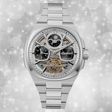 Armbanduhr Edelstahl silber