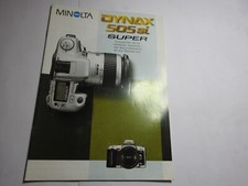Minolta Prospekt MINOLTA DYNAX 505si  Super   Kamera  8 Seiten
