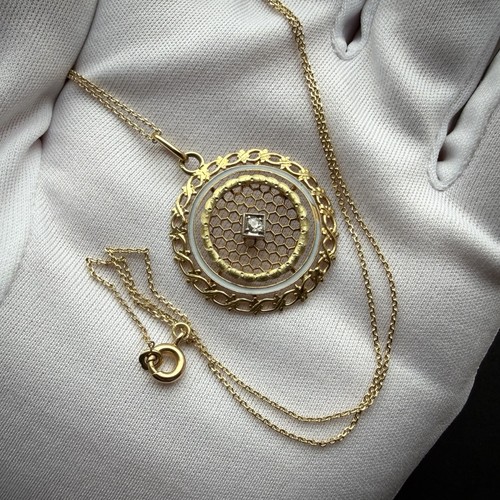 Jugendstil collier anhänger - collier,