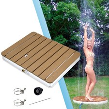 WPC Holz-Optik Gartendusche Bodendusche Außendusche Outdoordusche Pooldusche
