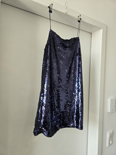Pailletten minikleid violett - m,