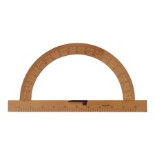 Schul-Winkelmesser XXL Halbkreis-Winkelmesser Holz Skala 180 Grad Tafellineal