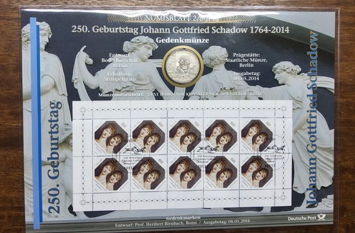 Brd numisblatt 2014 - brd,, johann