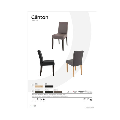 Clinton gastrostuhl grau - clinton,