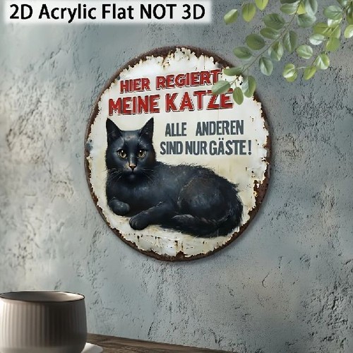 Blechschild rund hier regiert - blechschild,