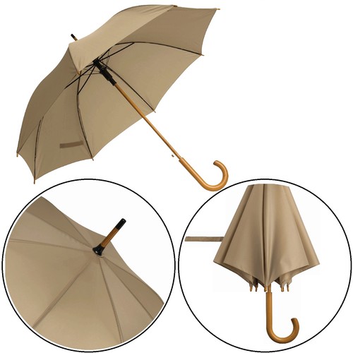 Stockschirm beige automatik - stockschirm,