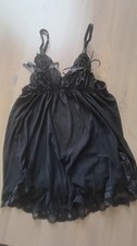 Negligee Dessous, schwarz, Gr