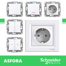 SCHNEIDER ASFORA Steckdosen Steckdose Schalter Taster Dimmer Cat TV Sat USB VDE