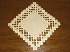 Handarbeit Hardanger Stickerei