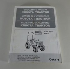 Betriebsanleitung / Owner's Manual Kubota Traktor B1700 / B2100 / B2400