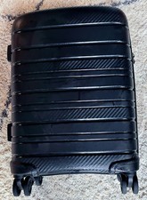 Reise Trolley Handgepäck schwarz 4 Rollen TSA Schloss Hartschalenkoffer