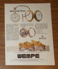 Seltene Werbung vintage ROLEX DAY-DATE Uhr & Türkische Uhr - Wempe 1985