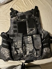 Paintball Weste DELTA SIX Tactical Molle System Magfed Gotcha Woodland Szenario