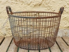 Erntekorb Metall Kartoffelkorb Äpfel Drahtkorb Bauernkorb Landhaus Bauernhof