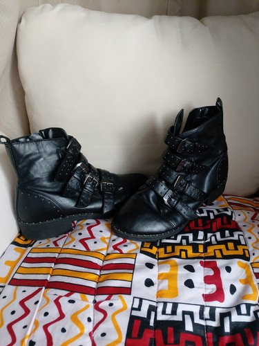 Damen biker boots schwarz - biker,