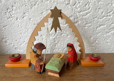 Weihnachten Erzgebirge Krippe heilige Familie Helbig Schuhmann Wagner