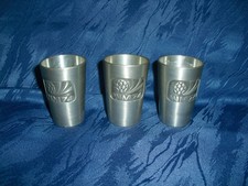 3 x Zinnbecher WM 1974