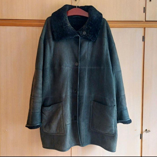 Lammfell mantel damen schwarz - lammfell,